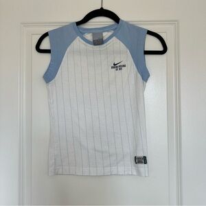 Nike vintage y2k blue sports top small